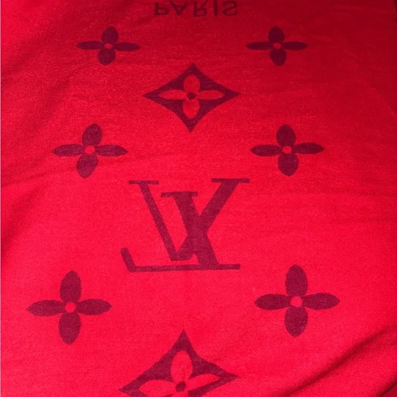 Louis Vuitton Red Scarf - Picture 6 of 7